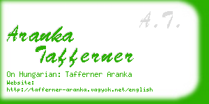 aranka tafferner business card